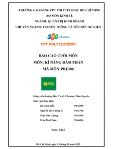 ASM Giai đoạn 1 Kỹ năng Đàm phán - Công ty Cổ phần Thương mại Bách Hóa Xanh (thuộc MWG) - Cao đẳng FPT