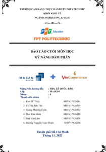 ASM KỸ NĂNG ĐÀM PHÁN - CĐ FPT - Công ty cổ phần Tập đoàn Masan (Masan group)