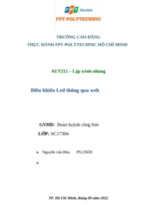 ASM Lập trình nhúng - CĐ FPT - Điều khiển Led thông qua web