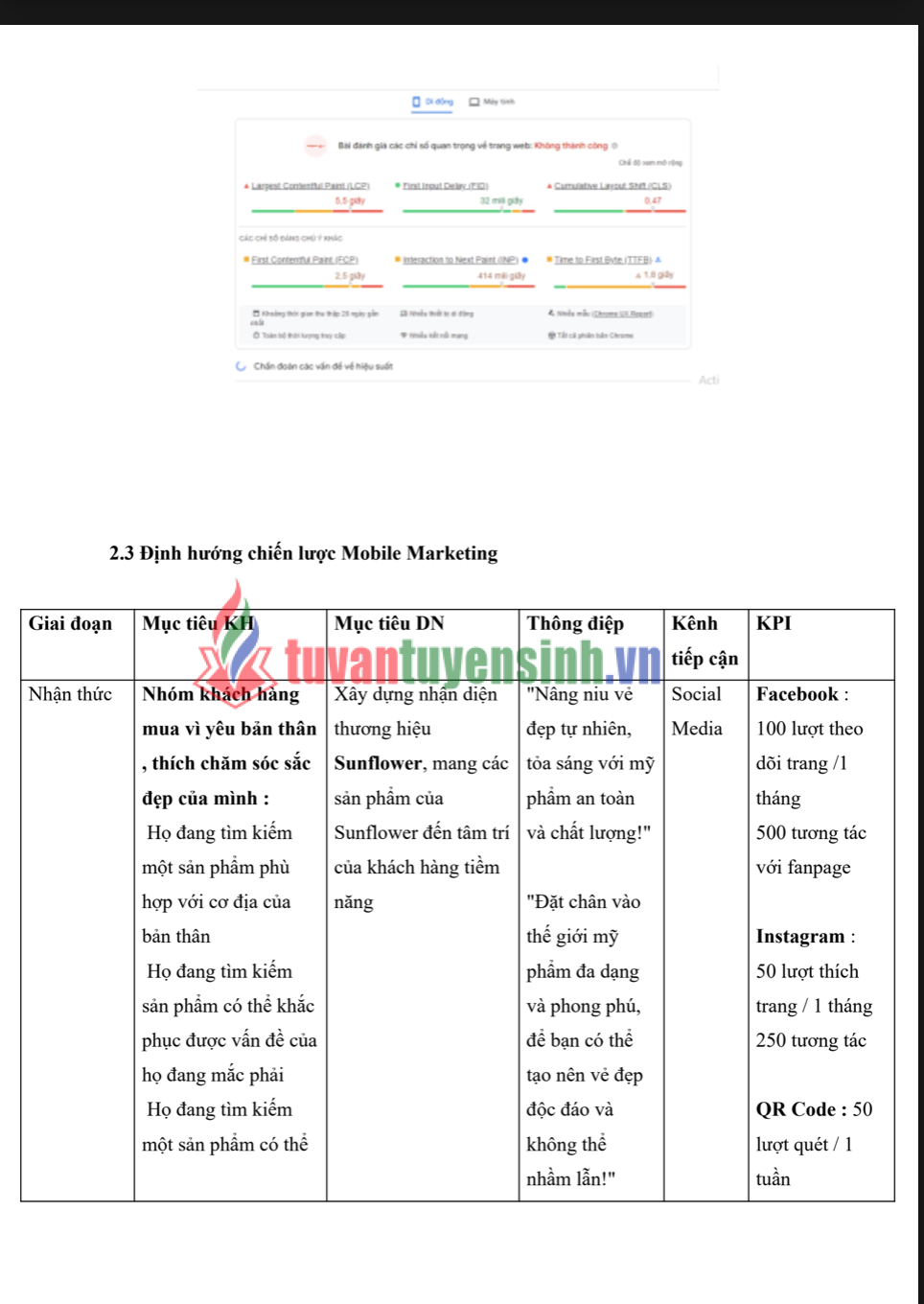 ASM MOBILE MARKETING - CĐ FPT - XÂY DỰNG TRIỂN KHAI MOBILE MARKETING CHO THƯƠNG HIỆU MỸ PHẨM SUNFLOWER