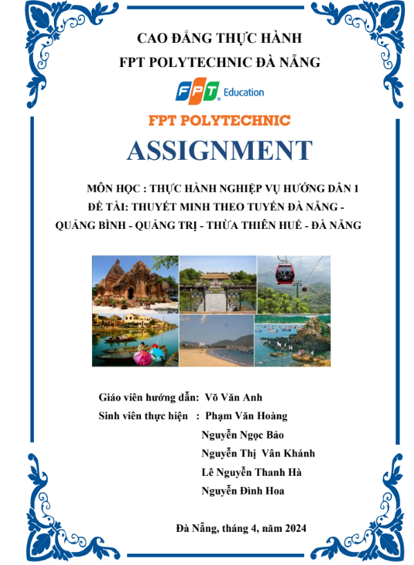 ASM Nghiệp vụ hướng dẫn 1 - CĐ FPT - THUYẾT MINH THEO TUYẾN ĐÀ NẴNG - QUẢNG BÌNH - QUẢNG TRỊ - THỪA THIÊN HUẾ - ĐÀ NẴNG