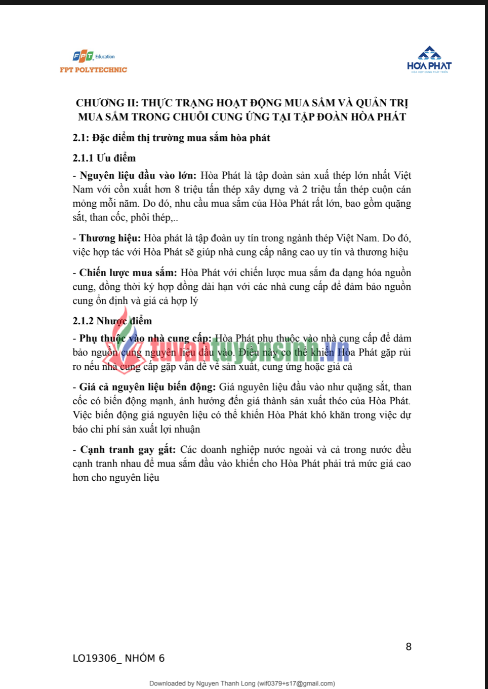 ASM Nghiệp vụ mua sắm - Tập đoàn Hòa Phát - CĐ FPT 15 ASM Nghiệp vụ mua sắm - Tập đoàn Hòa Phát - CĐ FPT 1