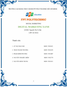 ASM SOCIAL MARKETING - CĐ FPT - DIGITAL MARKETING XANH