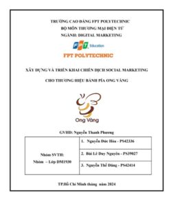ASM XÂY DỰNG VÀ TRIỂN KHAI CHIẾN DỊCH SOCIAL MARKETING CHO THƯƠNG HIỆU BÁNH PÍA ONG VÀNG - CD FPT trang 1