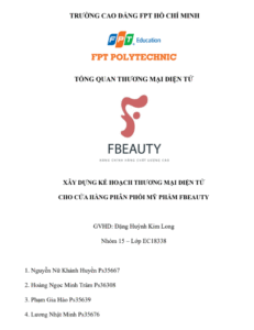 ASM Xây dựng kế hoạch Thương mại Điện tử cho cửa hàng phân phối mỹ phẩm FBEAUTY - CD FPT