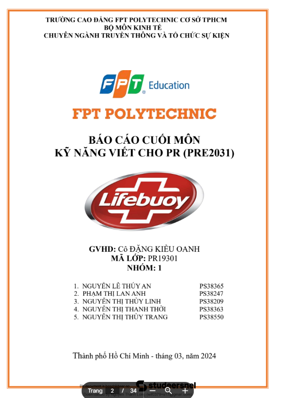 ASM kỹ năng viết cho PR - Cao đẳng Thực hành FPT