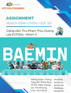 ASSIGNMENT Hoạch định chiến lược số cho Beamin - Cao đẳng FPT