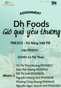 ASSIGNMENT Kỹ Năng Viết PR - Dh Foods Giờ quà yêu thương PRE203 - CD FPT