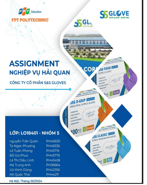 ASSIGNMENT NGHIỆP VỤ HẢI QUAN - Cao đẳng Thực hành FPT