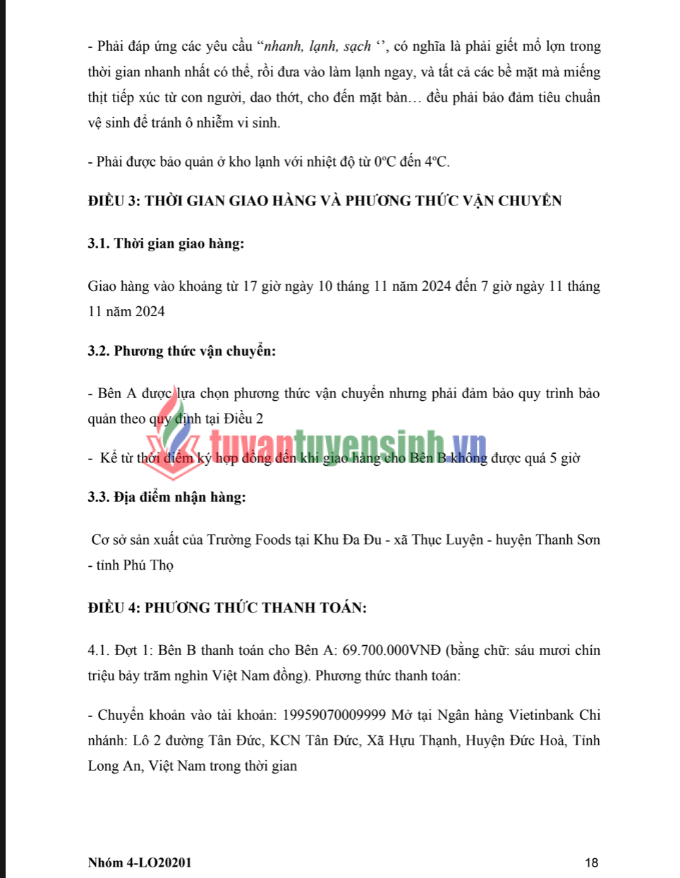 ASSIGNMENT NGHIỆP VỤ MUA SẮM - PHÂN TÍCH HOẠT ĐỘNG MUA SẮM VÀ QUẢN TRỊ MUA SẮM CỦA CÔNG TY TRƯỜNG FOODS - Cao đẳng FPT