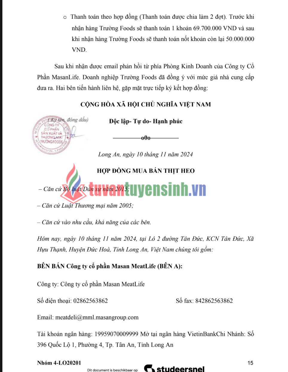 ASSIGNMENT NGHIỆP VỤ MUA SẮM - PHÂN TÍCH HOẠT ĐỘNG MUA SẮM VÀ QUẢN TRỊ MUA SẮM CỦA CÔNG TY TRƯỜNG FOODS - Cao đẳng FPT