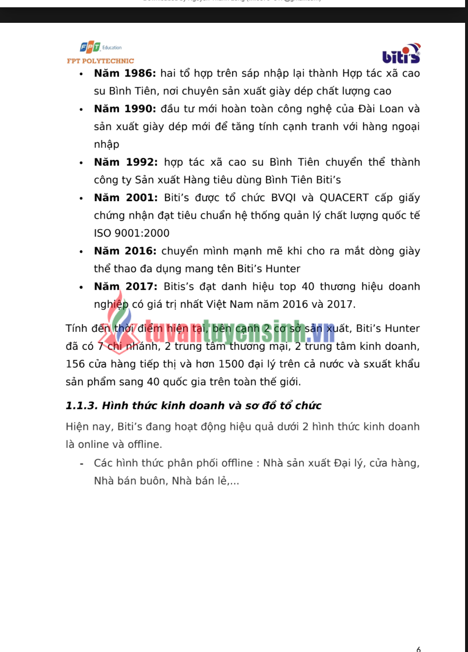 ASSIGNMENT Nghiên cứu Marketing - Mức độ Hài lòng của Khách hàng đối với Sản phẩm Giày Biti's Hunter - CD FPT 1