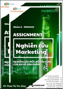 ASSIGNMENT Nghiên cứu Marketing - Nghiên cứu mức độ hài lòng của KH về sản phẩm của Công ty Habeco - Cao đẳng FPT