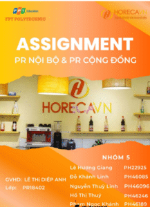 ASSIGNMENT PR NỘI BỘ & PR CỘNG ĐỒNG HORECAVN - Cao đẳng FPT