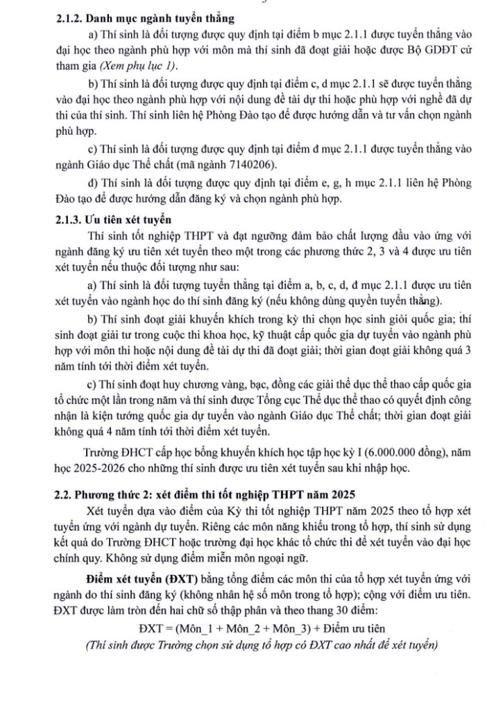 THÔNG TIN TUYỂN SINH ĐẠI HỌC CẦN THƠ 2025 (CHÍNH QUY) trang 3