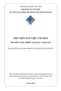 THƯ VIỆN NGỮ LIỆU VĂN BẢN THI MÔN NĂNG KHIẾU GIÁO DỤC MẦM NON 2025 – ĐẠI HỌC CẦN THƠ trang1