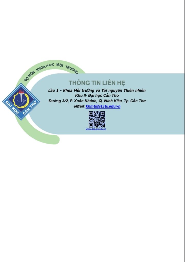 SỔ TAY SINH VIÊN NGÀNH KHOA HỌC MÔI TRƯỜNG – ĐẠI HỌC CẦN THƠ trang 2