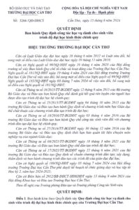 QUYẾT ĐỊNH BAN HÀNH QUY ĐỊNH CÔNG TÁC HỌC VỤ DÀNH CHO SINH VIÊN TRÌNH ĐỘ ĐẠI HỌC CHÍNH QUY – TRƯỜNG ĐẠI HỌC CẦN THƠ trang 1.