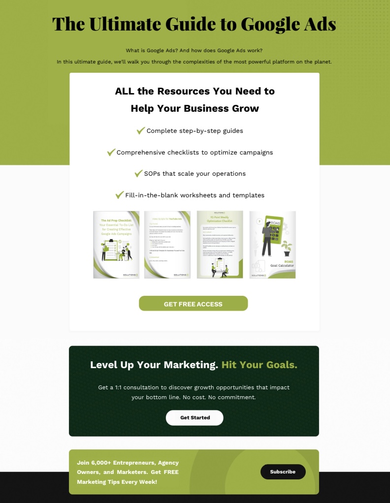 THE ULTIMATE GUIDE TO GOOGLE ADS - STEP BY STEP CHECKLISTS & STRATEGY TEMPLATES trang 1