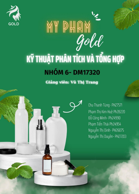 Assignment Kỹ thuật phân tích và tổng hợp - Cao đẳng FPT - Mỹ phẩm Gold
