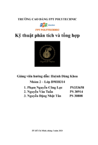 Báo cáo kỹ thuật phân tích và tổng hợp – Dự án Regal Musk Perfume | FPT Polytechnic Trang 1