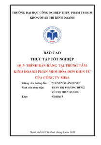 Báo cáo thực tập tốt nghiệp ngành Quản trị Kinh doanh trang 1
