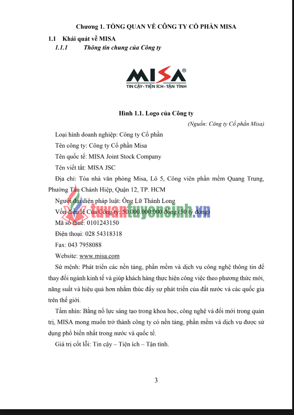 Báo cáo thực tập tốt nghiệp ngành Quản trị Kinh doanh – Đại học Công nghiệp Thực phẩm TP.HCM Quy trình bán hàng tại Công ty MISA. 1