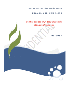 Dàn bài báo cáo thực tập, chuyên đề tốt nghiệp và luận văn – Đại học Công nghiệp TP.HCM Trang2