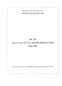 Đề án đào tạo từ xa trình độ đại học – Trường Đại học Hoa Sen (2021) Trang 1