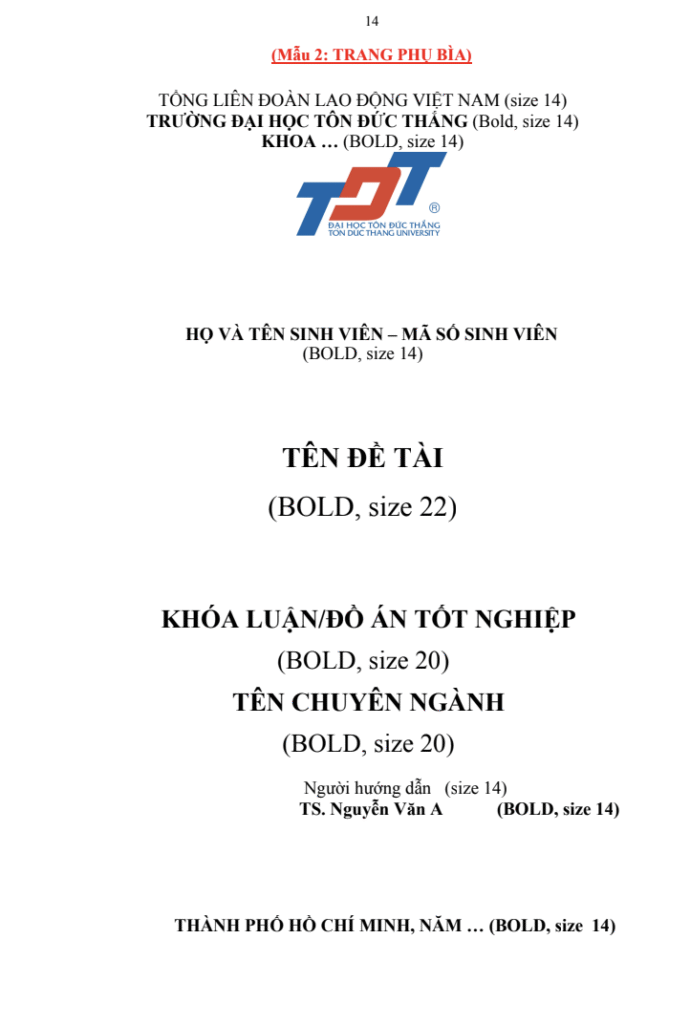 Hướng dẫn trình bày khóa luận, đồ án tốt nghiệp – Trường Đại học Tôn Đức Thắng 8 Hướng dẫn trình bày khóa luận, đồ án tốt nghiệp – Trường Đại học Tôn Đức Thắng trang 4