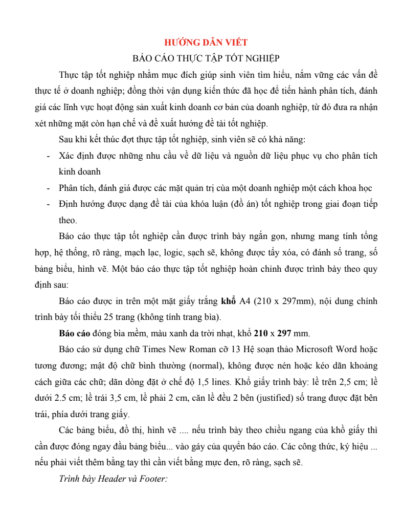 Hướng dẫn viết báo cáo thực tập tốt nghiệp – Cấu trúc, quy định và cách trình bày chuẩn 5 Hướng dẫn viết báo cáo thực tập tốt nghiệp – Cấu trúc, quy định và cách trình bày chuẩn trang 1