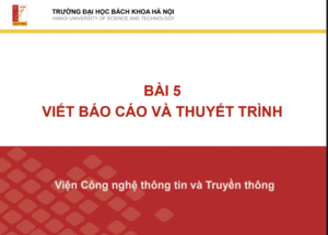 Kỹ năng viết báo cáo và thuyết trình Đại học Bách Khoa Hà Nội trang 1