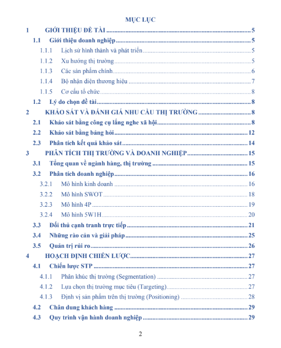 ASM ASSIGNMENT Hoạch định chiến lược Marketing số - CĐ FPT - Cho thương hiệu Friend Camping 7 Mục lục (1) ASM ASSIGNMENT Hoạch định chiến lược Marketing số - CĐ FPT - Cho thương hiệu Friend Camping