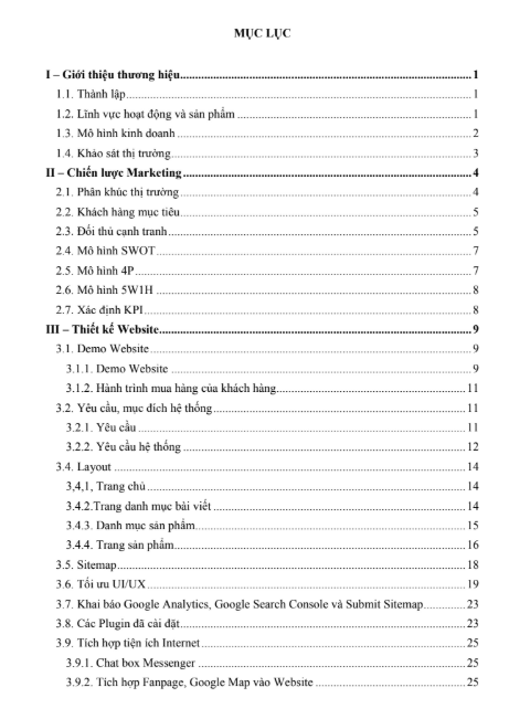 Mục lục (1) ASM SEO & Marketing trên công cụ tìm kiếm của hàng họa cụ - Cao đẳng FPT