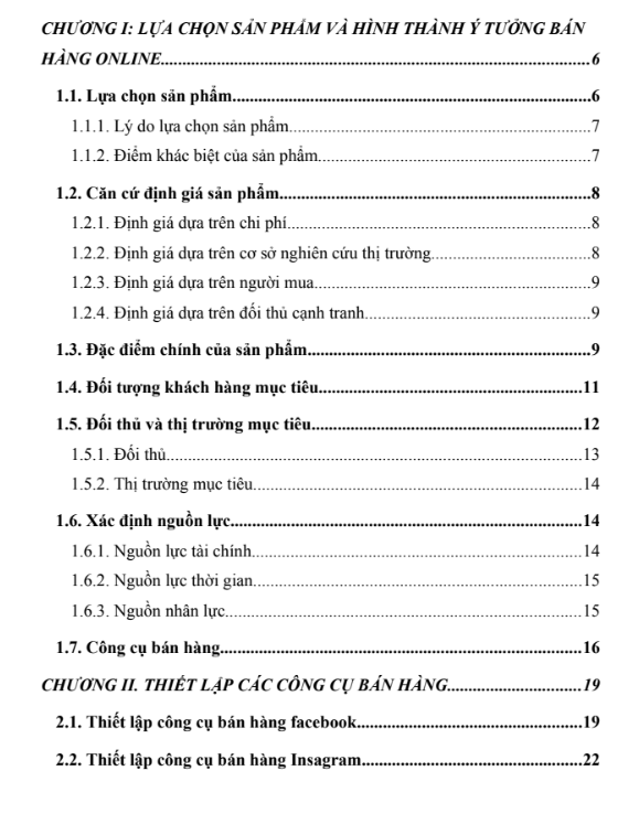 Mục lục (1) ASSIGNMENT KỸ NĂNG BÁN HÀNG - Cao đẳng Thực hành FPT - Tiệm ăn vặt Dealine