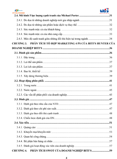ASSIGNMENT NÂNG CAO NHẬN DIỆN THƯƠNG HIỆU CỦA BITI'S - CD FPT 7 Mục lục (1) ASSIGNMENT NÂNG CAO NHẬN DIỆN THƯƠNG HIỆU CỦA BITI'S - CD FPT