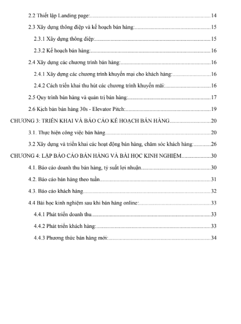 Mục lục (2) ASSIGNMENT KỸ NĂNG BÁN HÀNG - Khẩu trang KF94 - Cao đẳng FPT