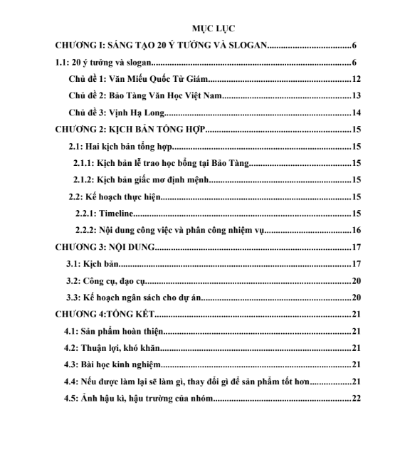 Mục lục ASM Kĩ Năng Sáng Tạo (2) - Cao đẳng Thực hành FPT