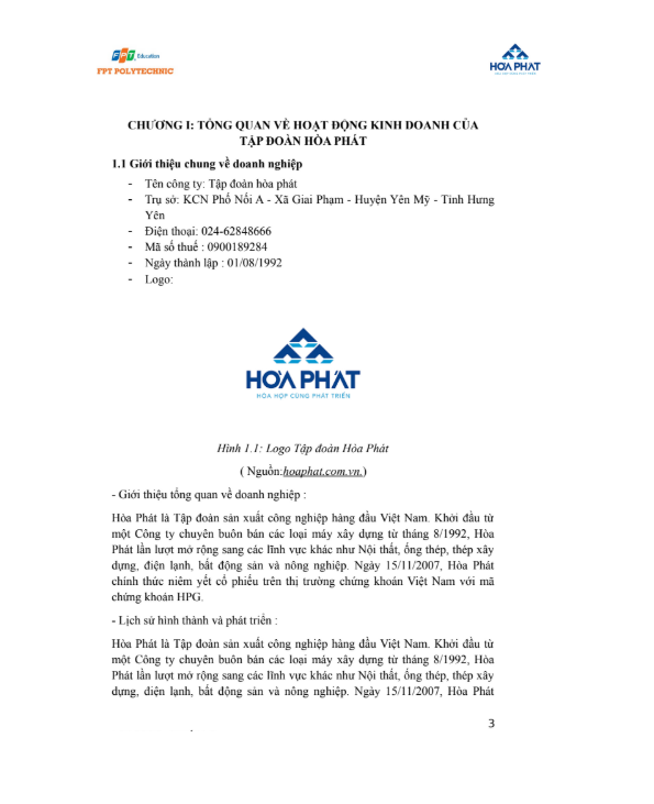 ASM Nghiệp vụ mua sắm - Tập đoàn Hòa Phát - CĐ FPT 6 Nội dung (1) ASM Nghiệp vụ mua sắm - Tập đoàn Hòa Phát - CĐ FPT