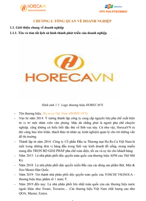 Nội dung (1) ASSIGNMENT PR NỘI BỘ & PR CỘNG ĐỒNG HORECAVN - Cao đẳng FPT