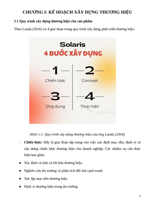 Nội dung ASM KINH TẾ - CĐ FPT - ASSIGNMENT XÂY DỰNG VÀ PHÁT TRIỂN THƯƠNG HIỆU HÃNG THỜI TRANG SOLARIS