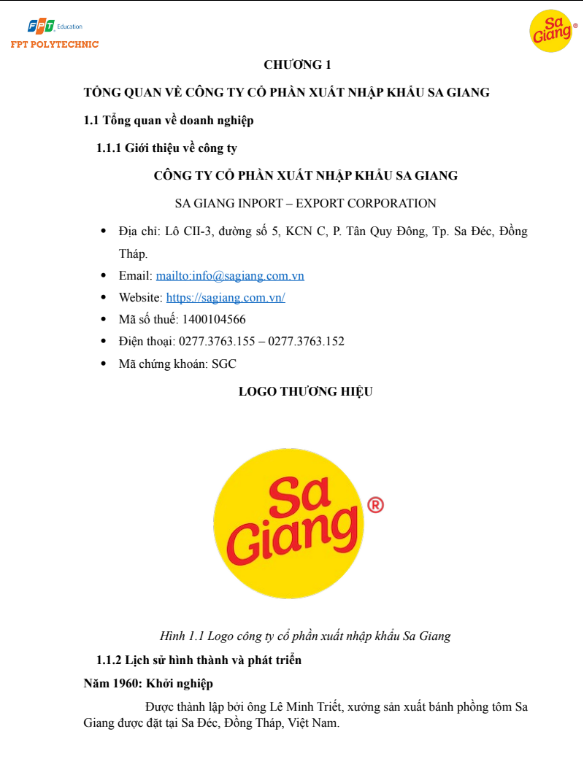 ASSIGNMENT Giao dịch thương mại quốc tế - Công ty Cổ phần Xuất nhập khẩu Sa Giang - trường CĐ FPT 7 Nội dung ASSIGNMENT Giao dịch thương mại quốc tế - Công ty Cổ phần Xuất nhập khẩu Sa Giang - trường CĐ FPT