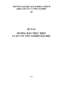 Sổ tay hướng dẫn thực hiện luận văn tốt nghiệp – Đại học Bách Khoa TP.HCM trang 1