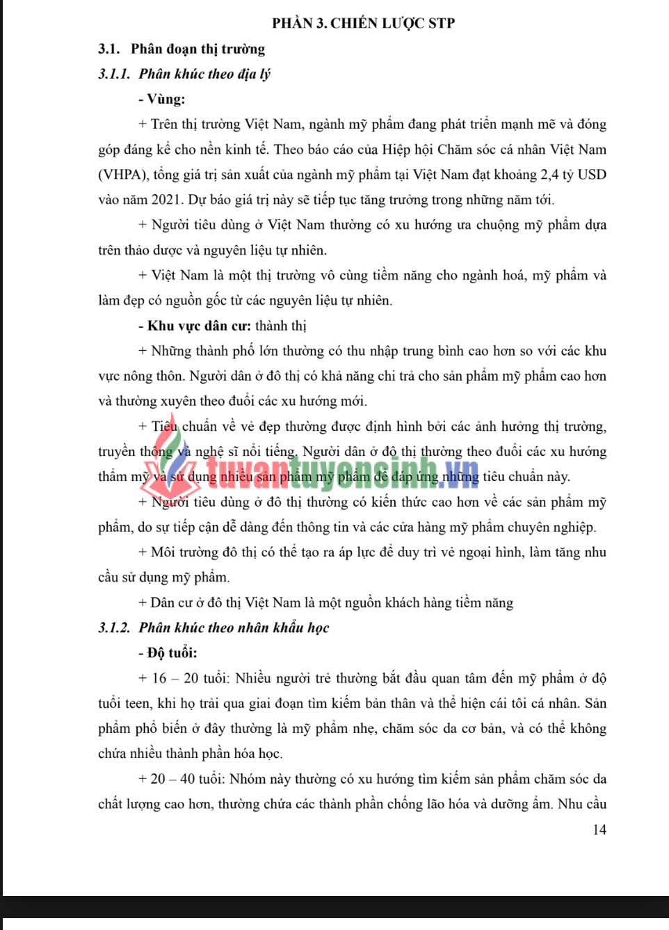 TIỂU LUẬN LẬP CHIẾN LƯỢC MARKETING KẾ HOẠCH - TRƯỜNG ĐẠI HỌC TÀI CHÍNH 1