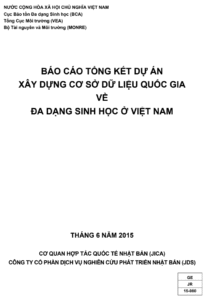 Xây dựng cơ sở dữ liệu quốc gia về đa dạng sinh học ở Việt Nam (2015) Trang 1