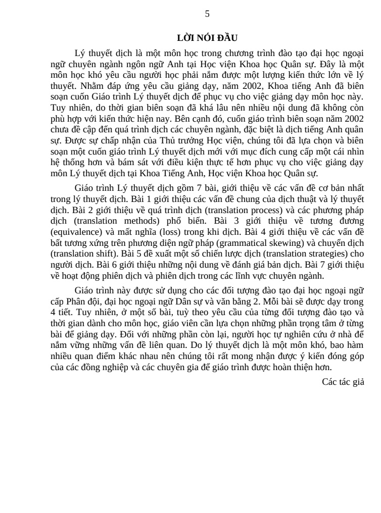TÀI LIỆU TRANSLATION AND TRANSLATION THEORY GIÁO TRÌNH DỊCH THUẬT PDF trang 2