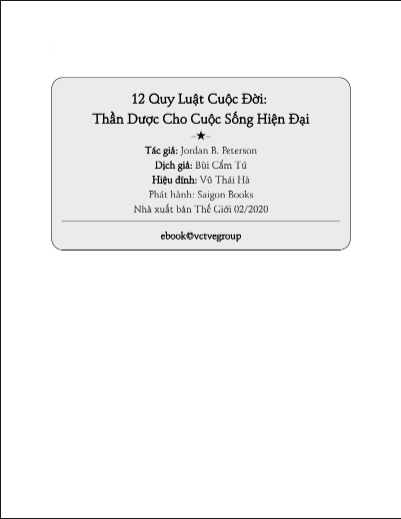 12 QUY LUẬT CUỘC ĐỜI – JORDAN B. PETERSON PDF