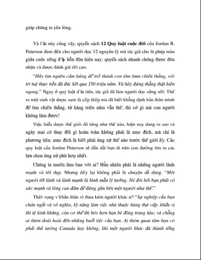 12 QUY LUẬT CUỘC ĐỜI – JORDAN B. PETERSON PDF