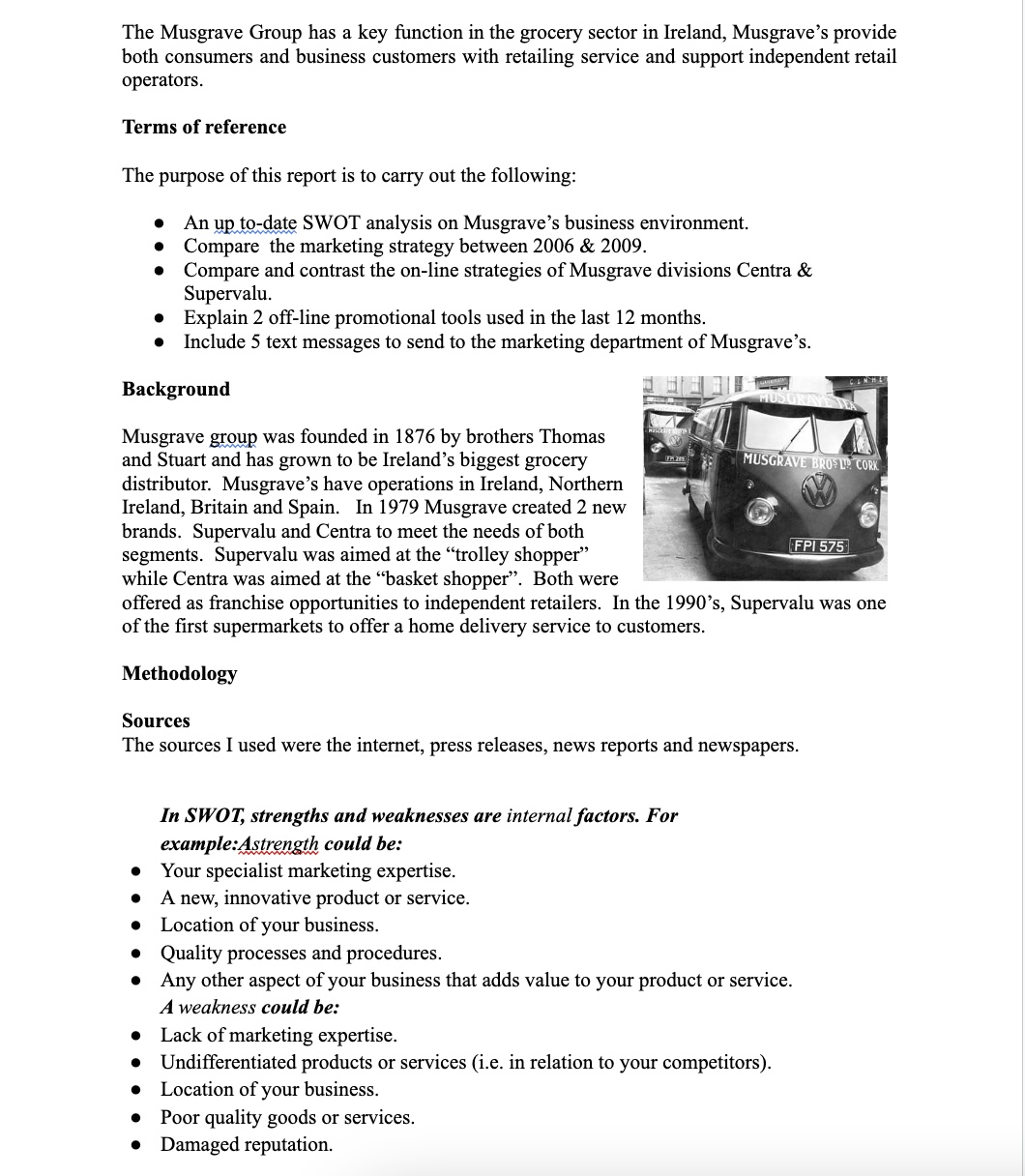 Musgrave’s Business Environment PDF – Phân tích môi trường kinh doanh của Musgrave Group