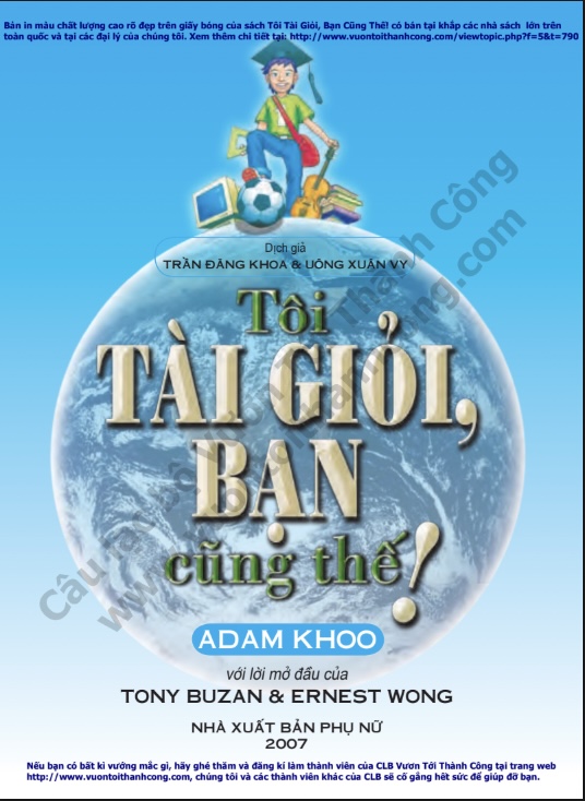 Tôi tài giỏi, bạn cũng thế PDF – Sách truyền cảm hứng của Adam Khoo